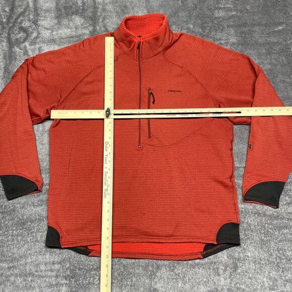 Vintage Patagonia Sweater Mens XL Red 1/2 Zip R1 Regulator Made In USA *PHOTOS* - Picture 5 of 10
